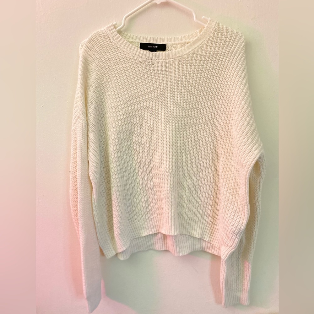 White Knitted Sweater